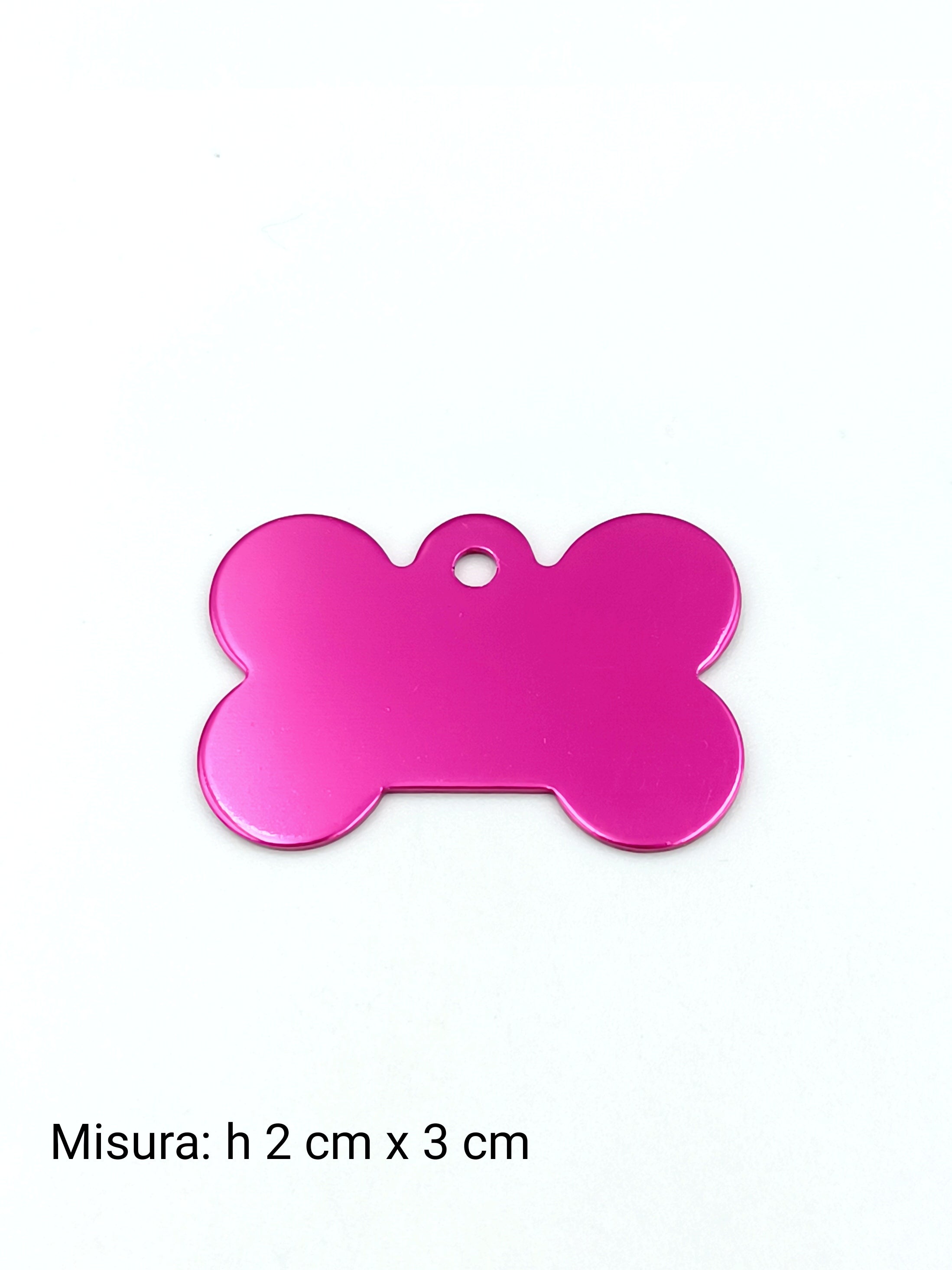 Medaglietta per cane piccola fucsia