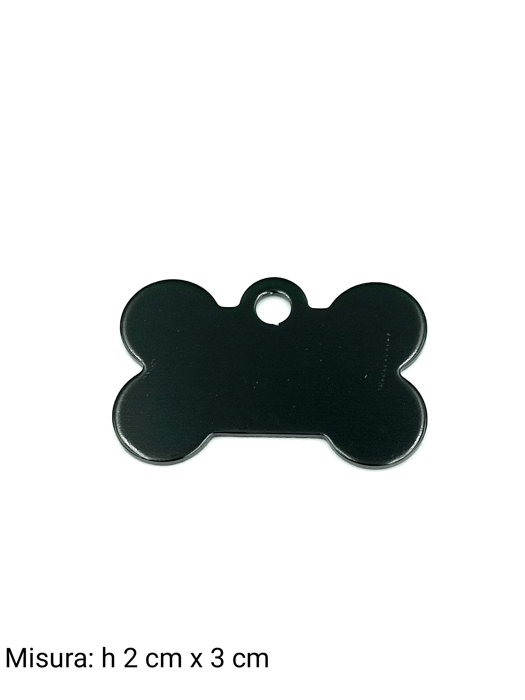 Medaglietta per cane piccola nera