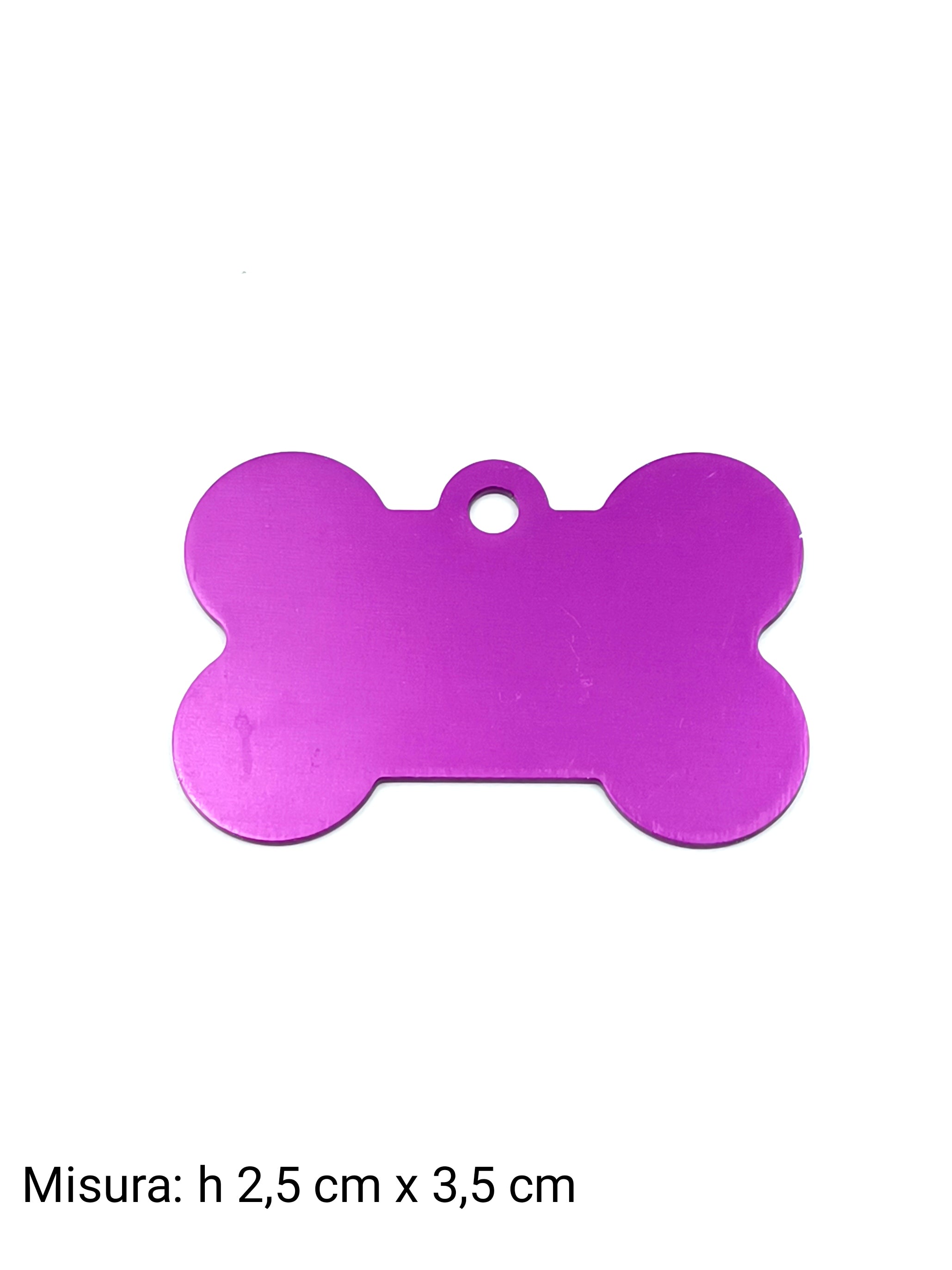 Medaglietta per cane media viola