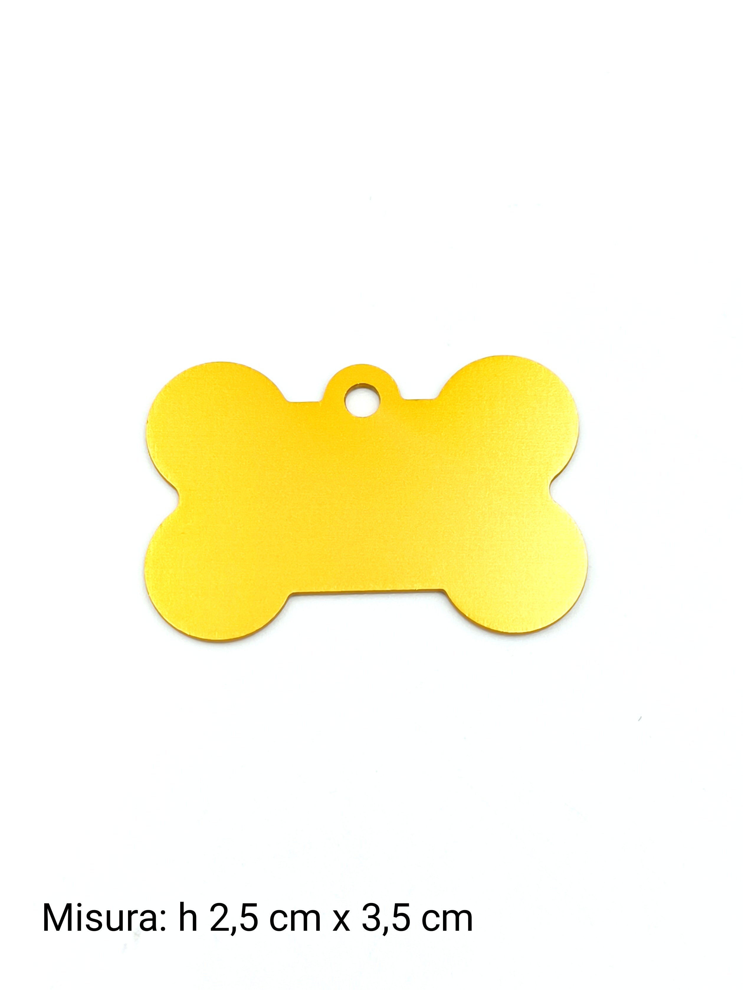 Medaglietta per cane media gialla