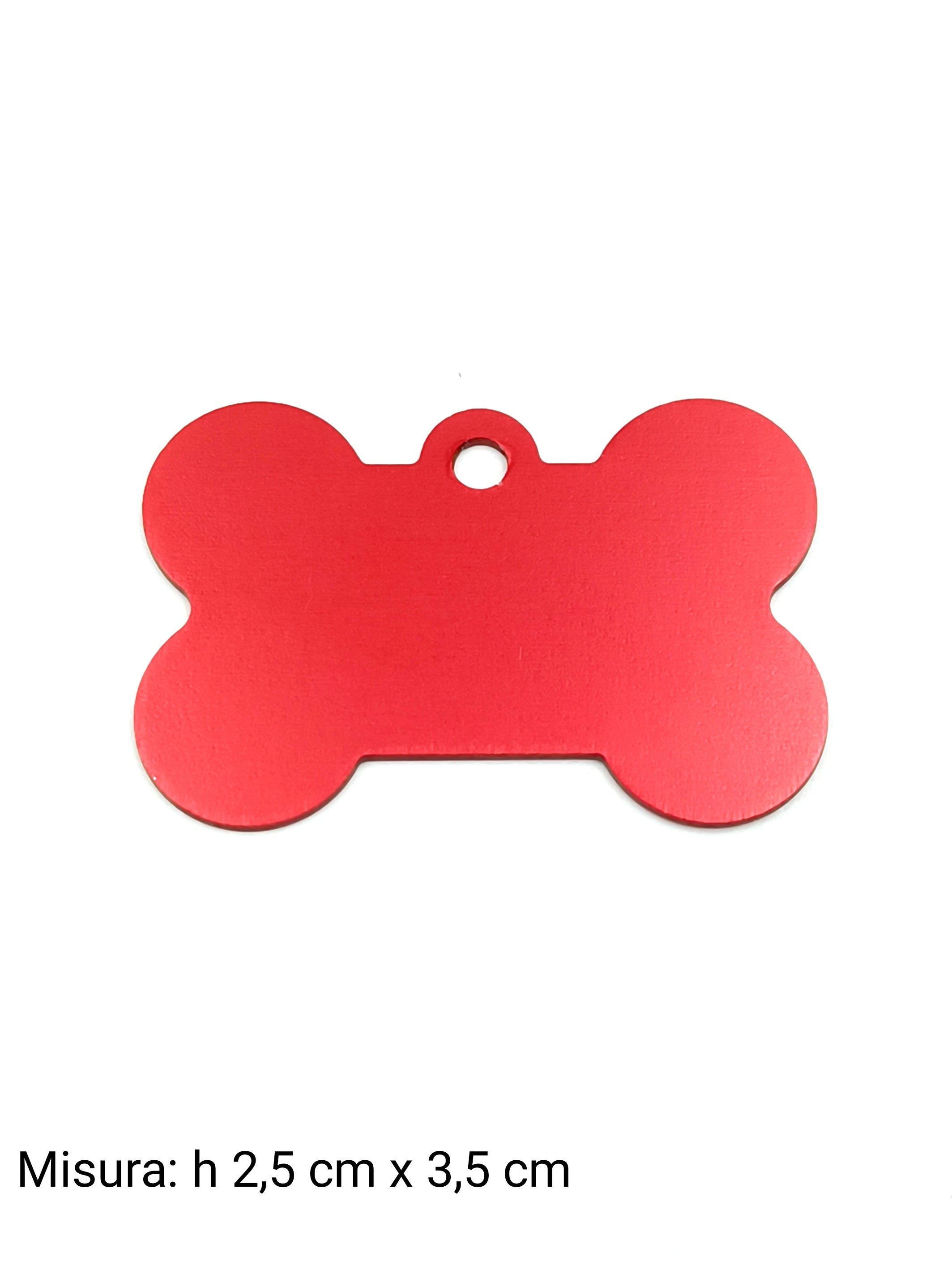 Medaglietta per cane media rossa