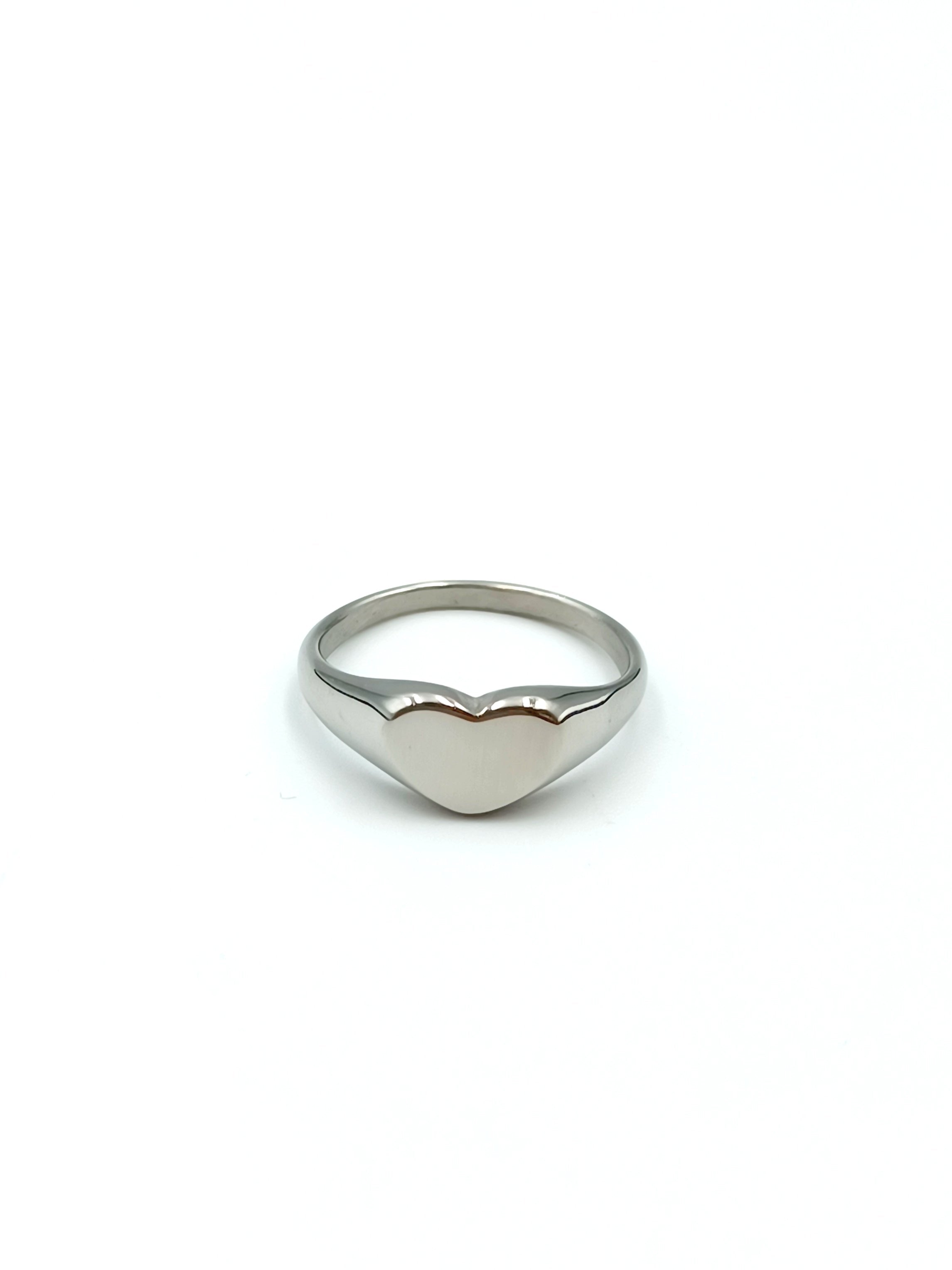 anello in acciaio con cuore personalizzabile