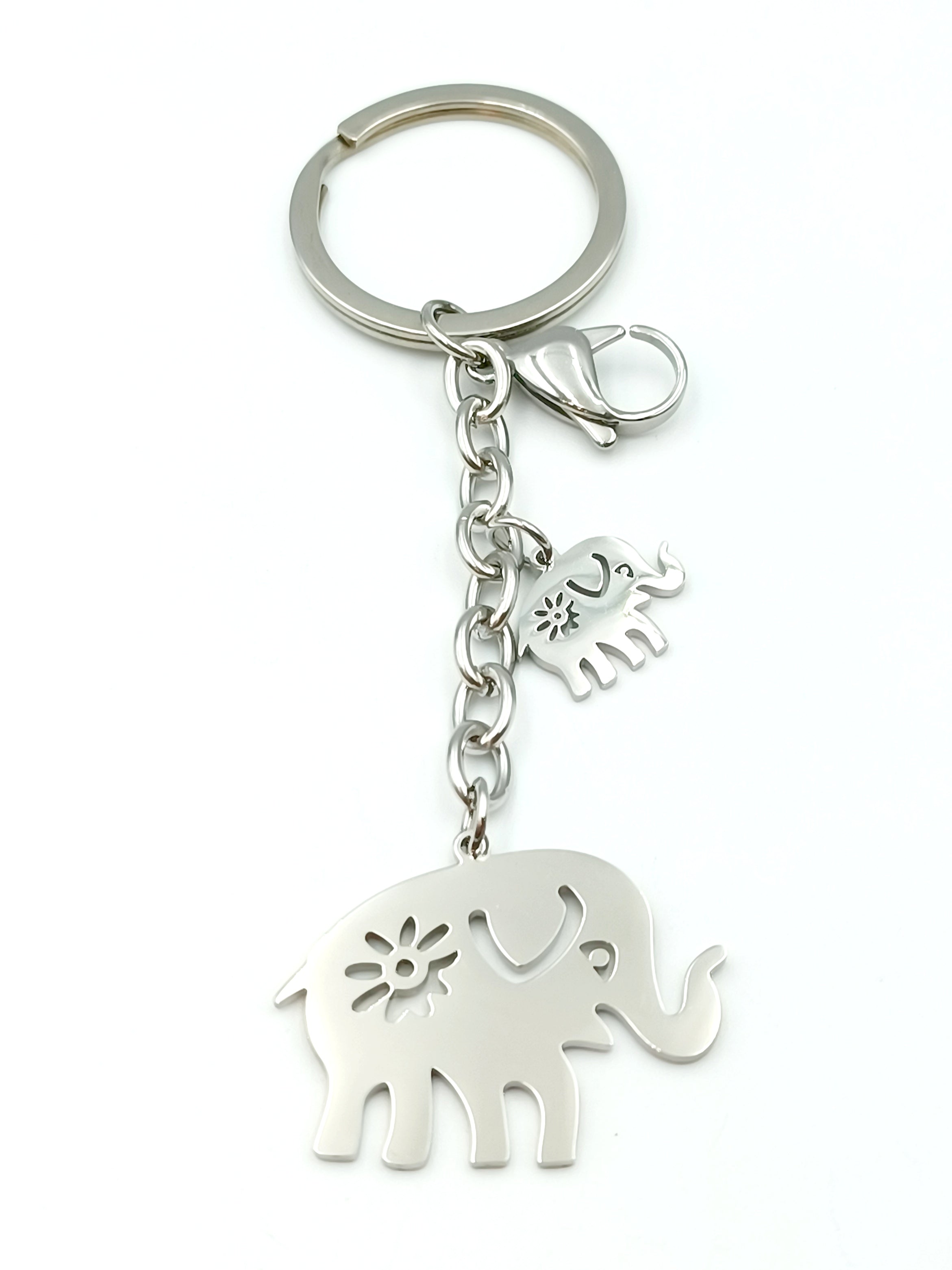 portachiavi elefante in acciaio