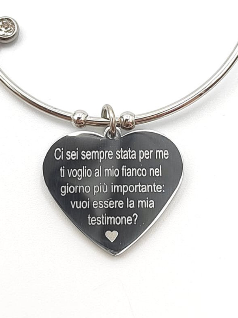 ciondolo cuore fotoinciso, retro