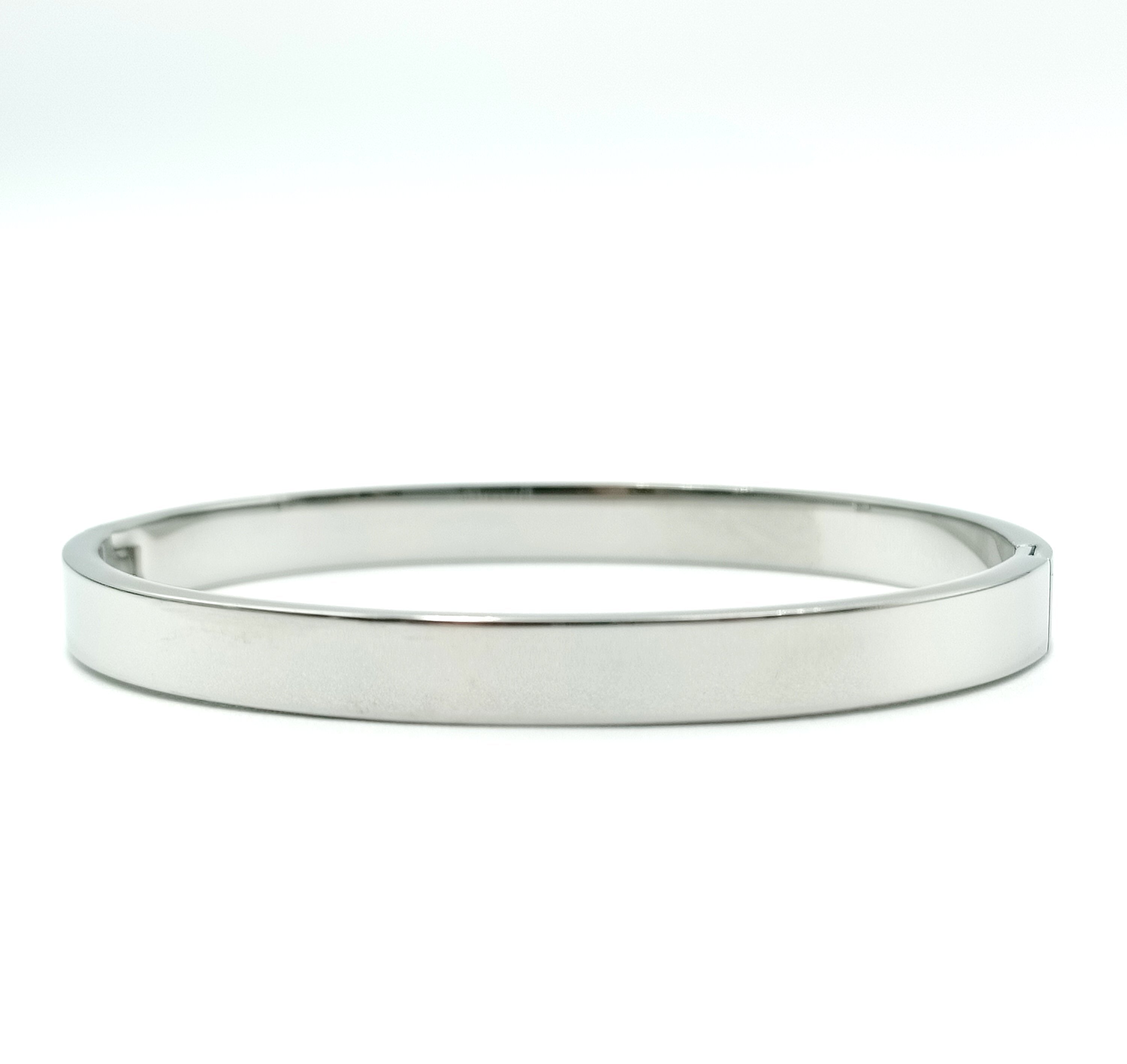 bracciale rigido in acciaio liscio