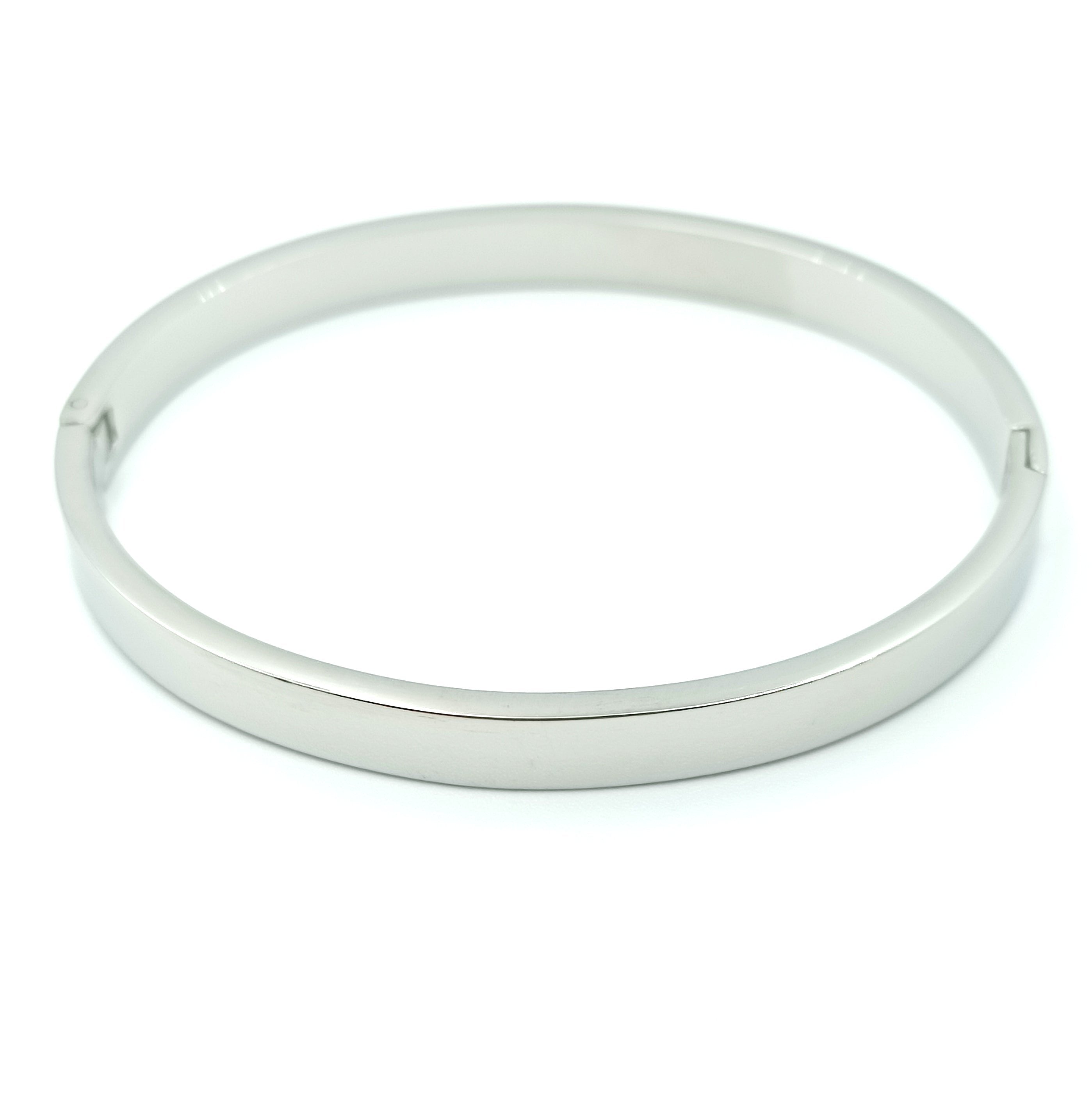bracciale rigido in acciaio liscio