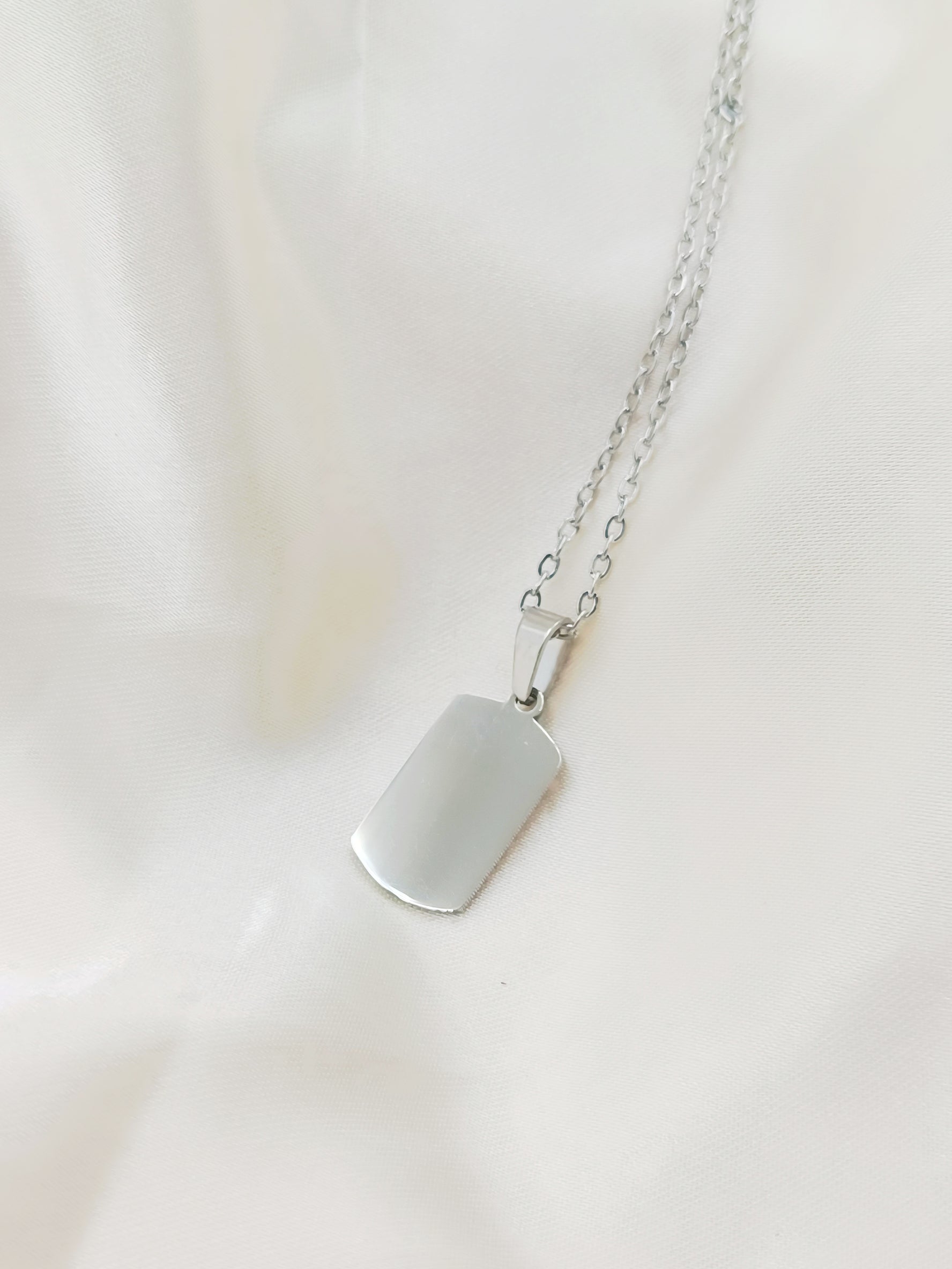 Collana con piastrina militare piccola