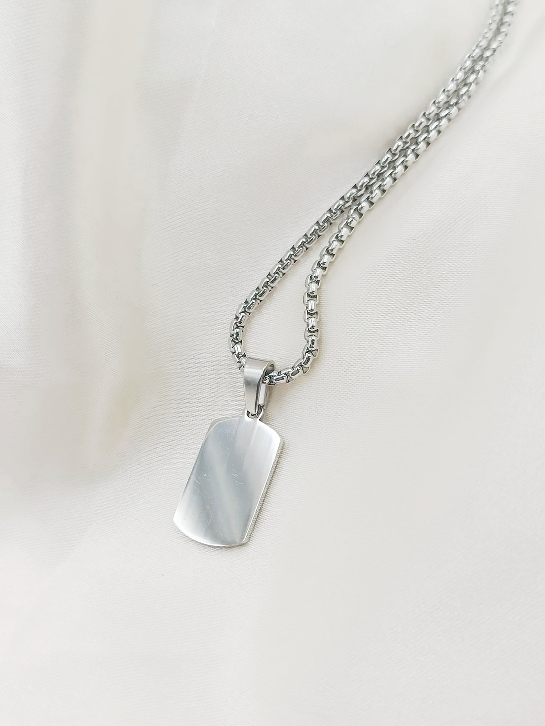 Collana con piastrina militare piccola