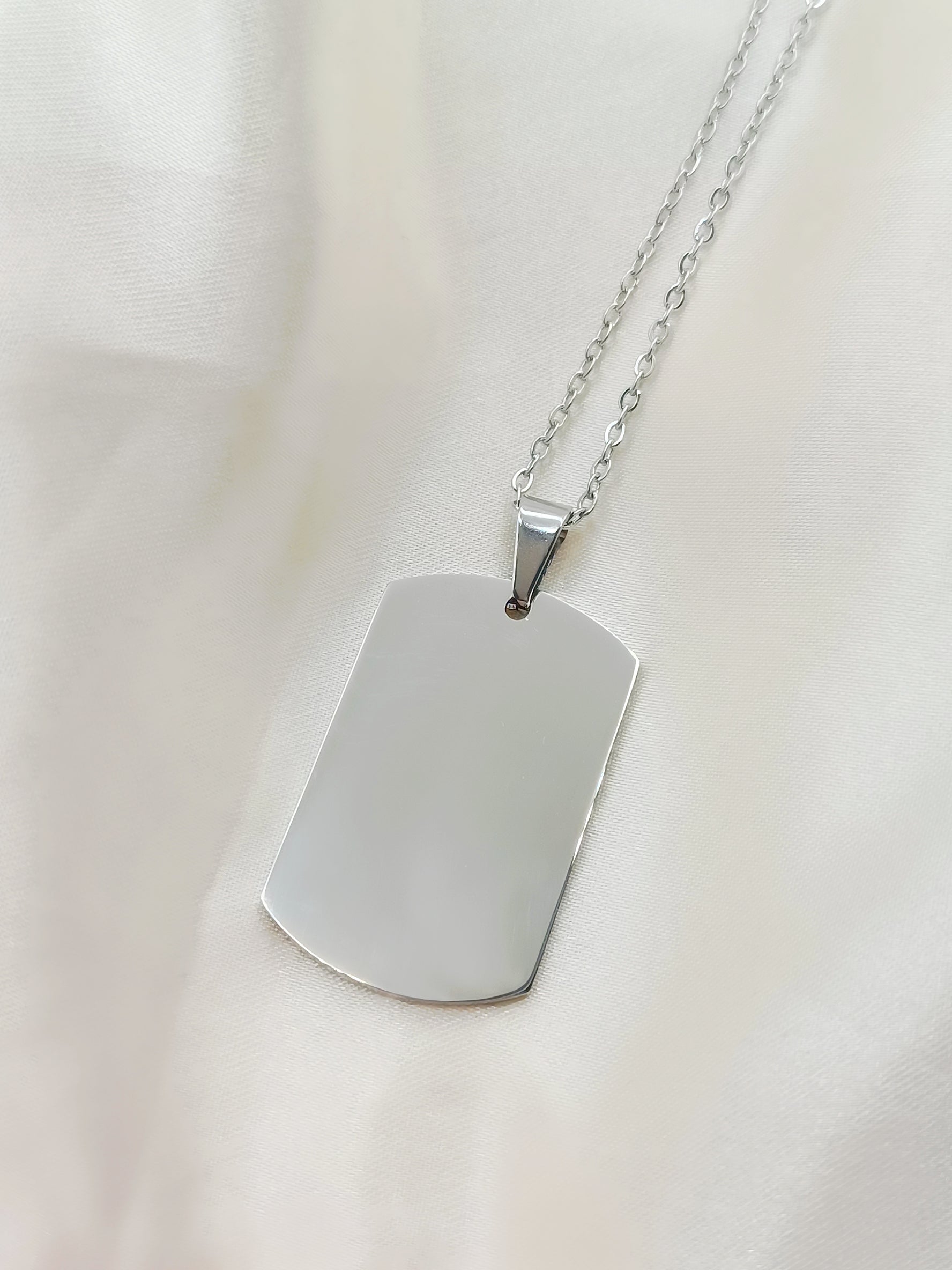 Collana con piastrina militare grande