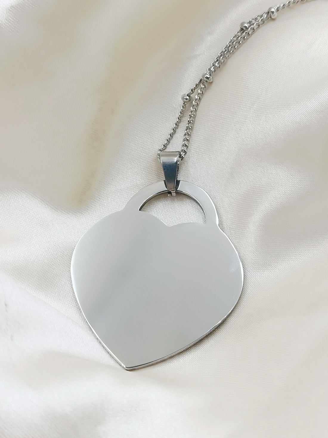 Collana con cuore lucchetto big