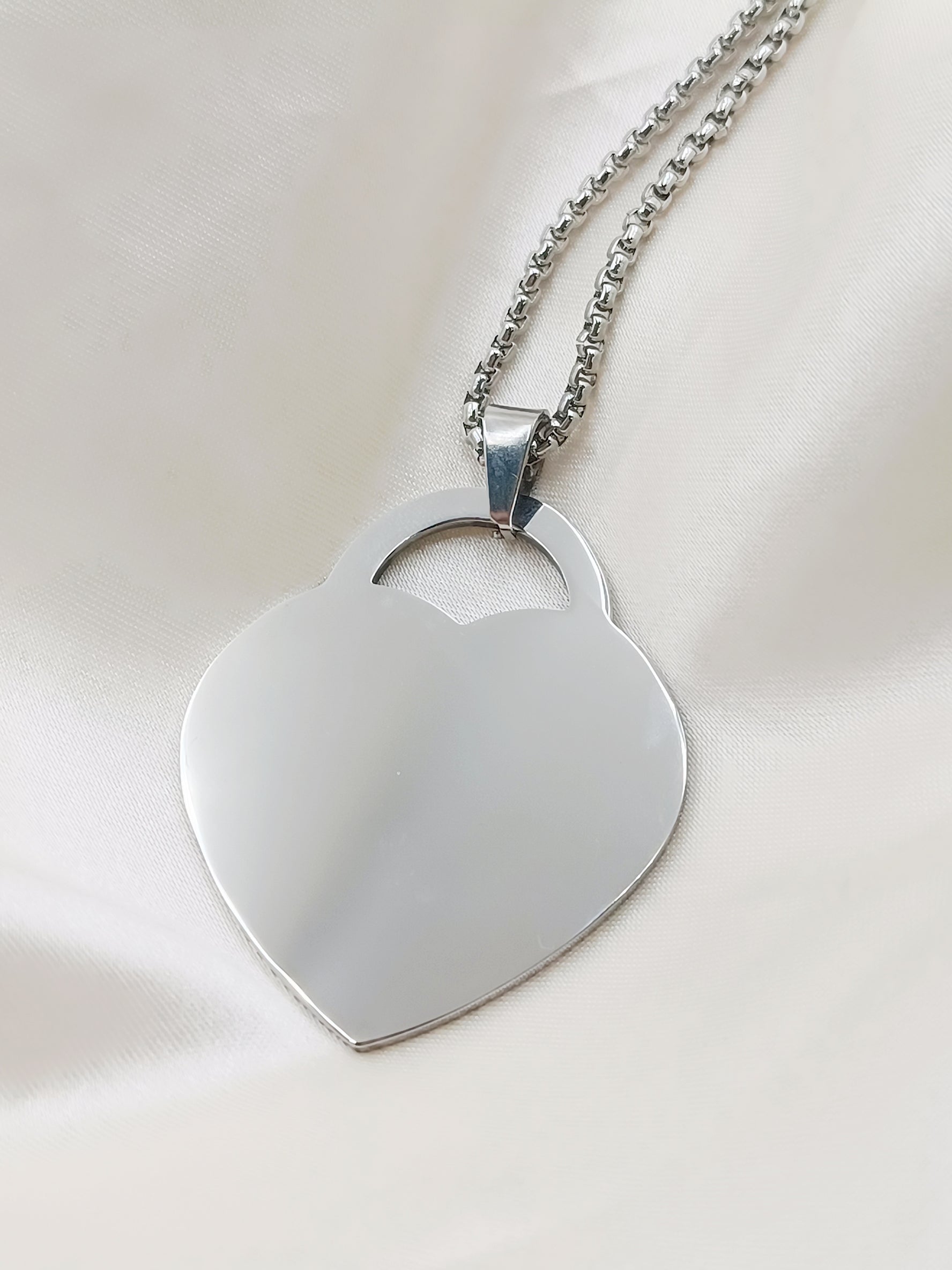 Collana con cuore lucchetto big