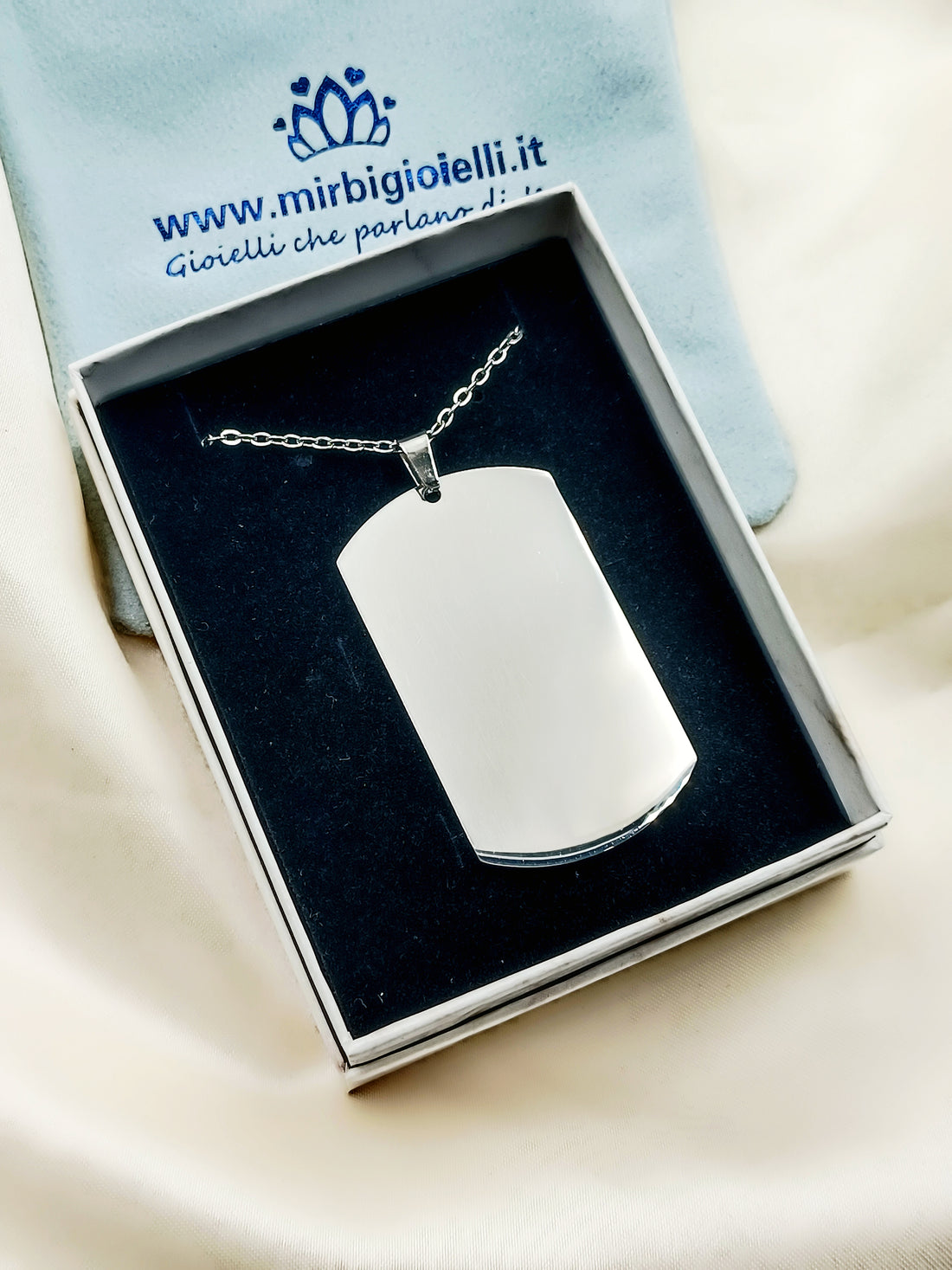 Collana con piastrina militare big