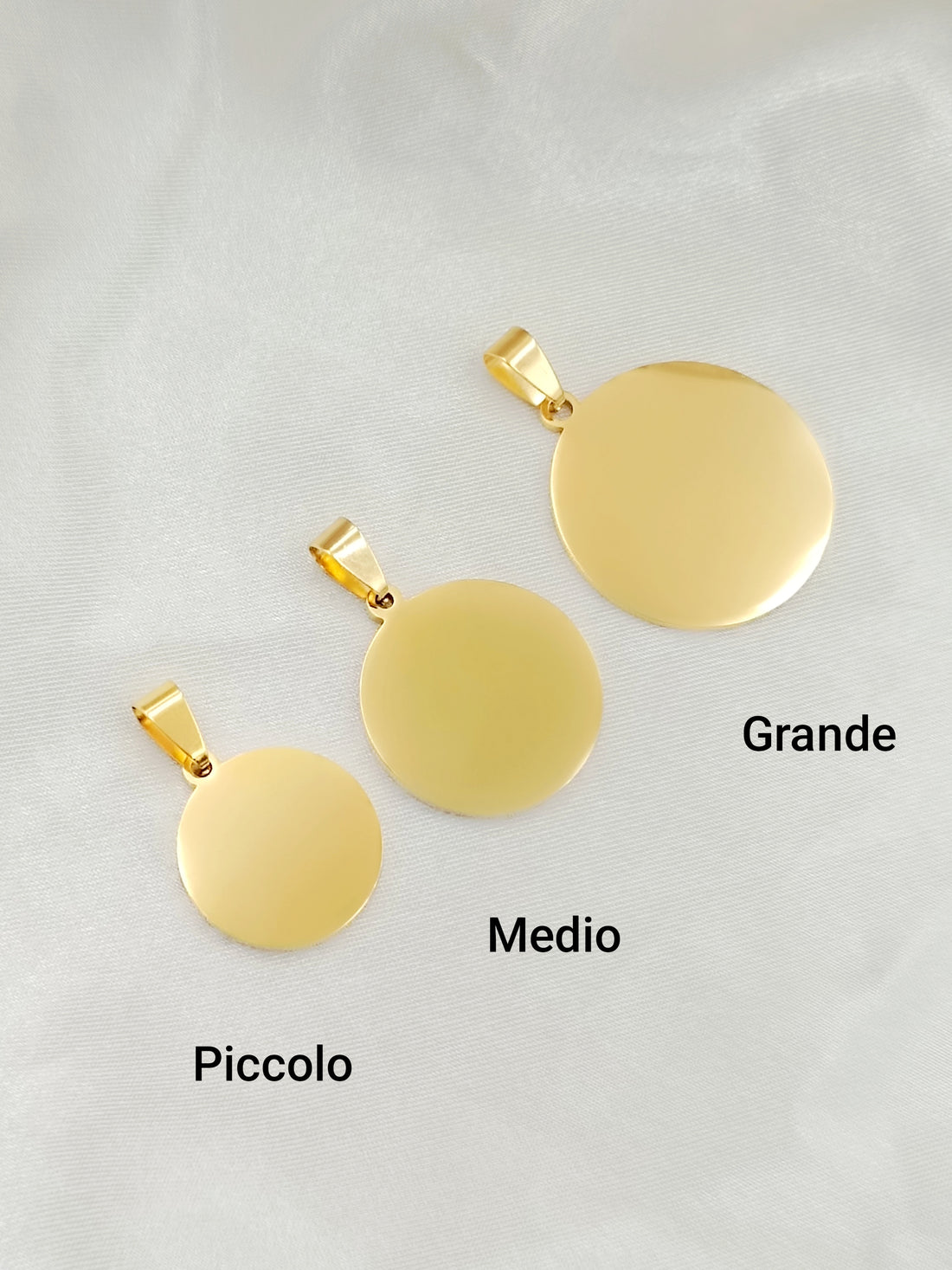 Collana con tondo grande gold