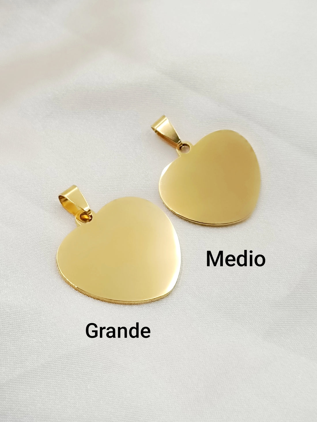 Collana con cuore rotondo grande gold