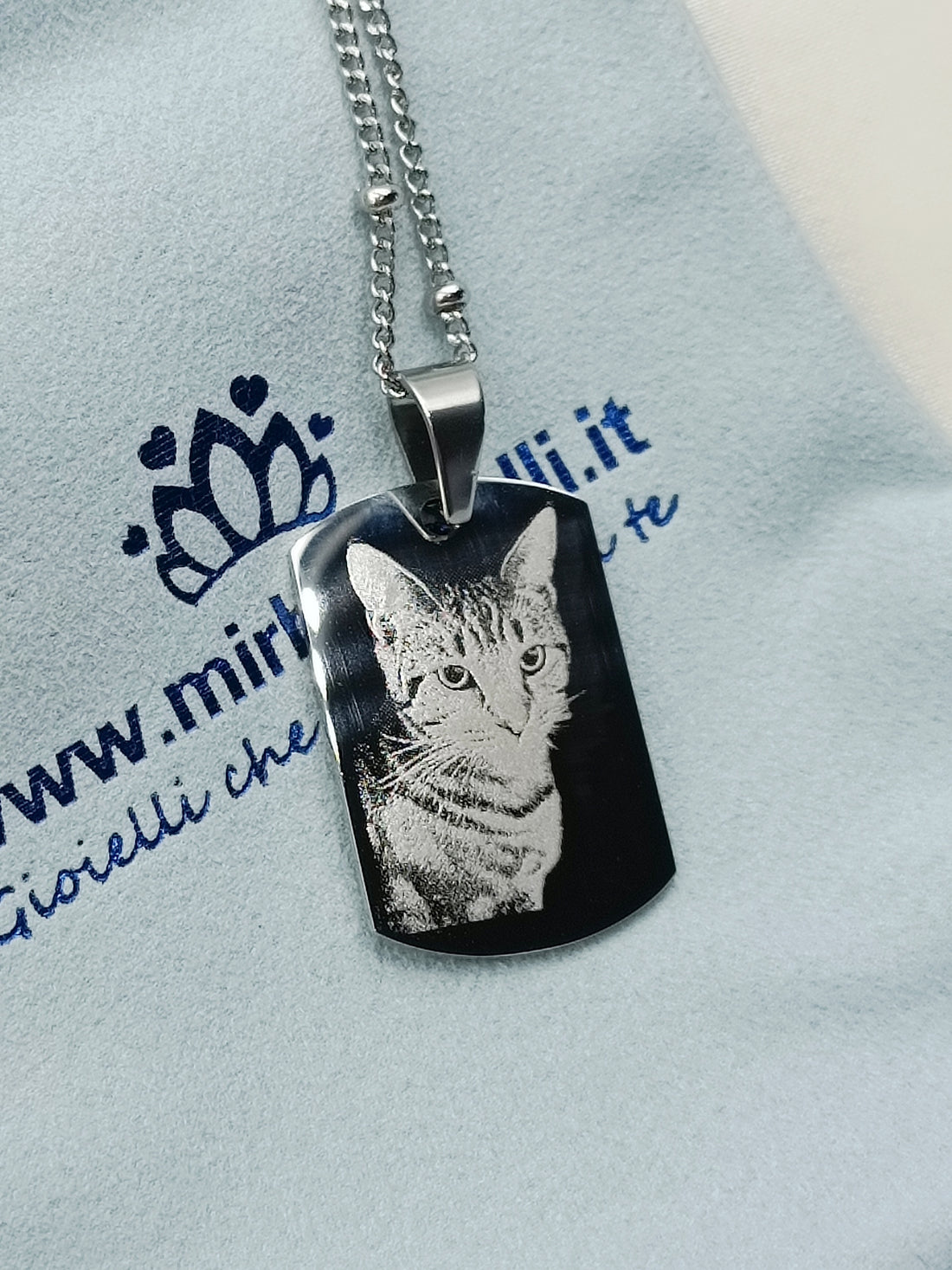 Collana con piastrina militare media