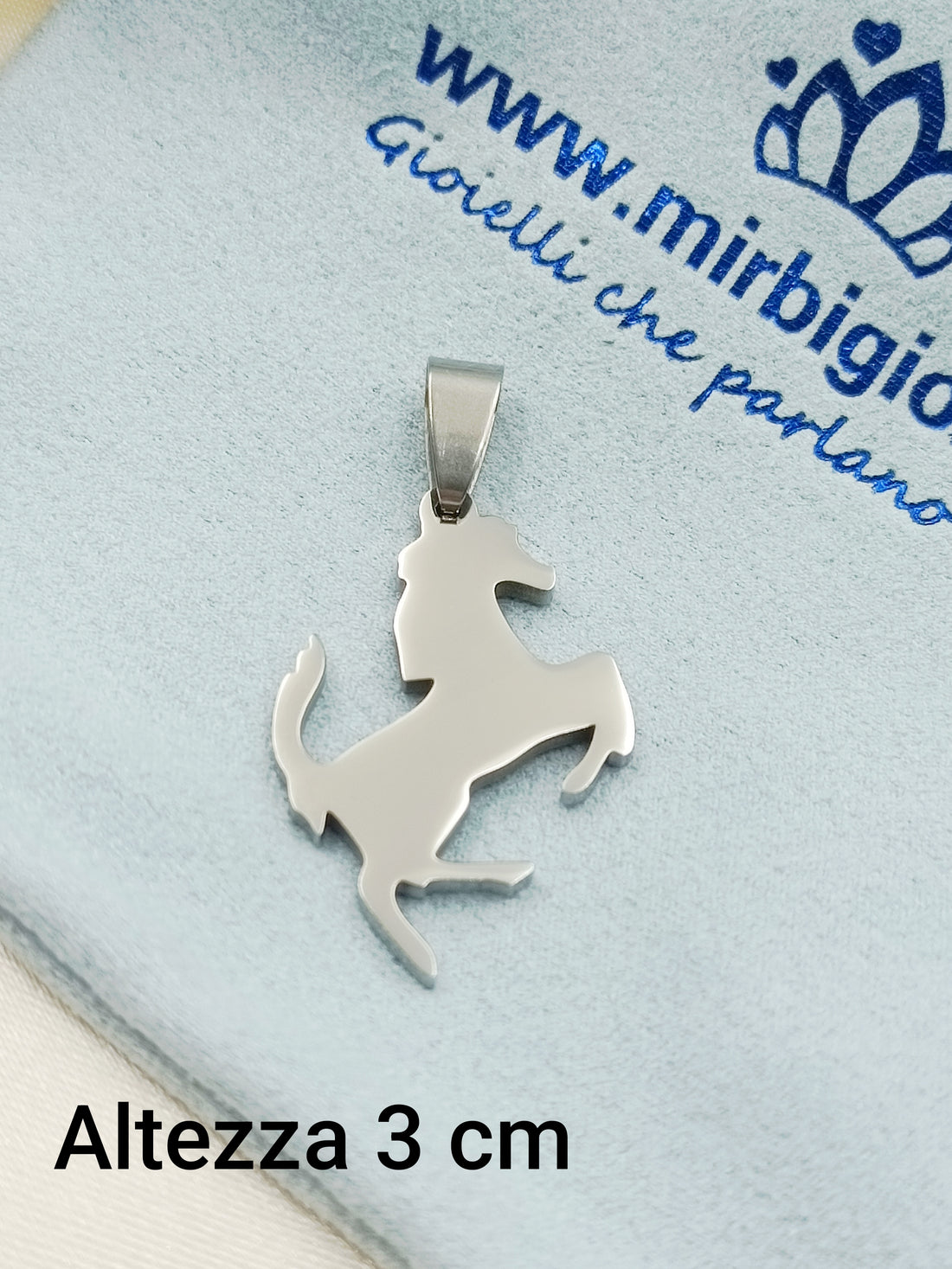 Collana con cavallo in acciaio