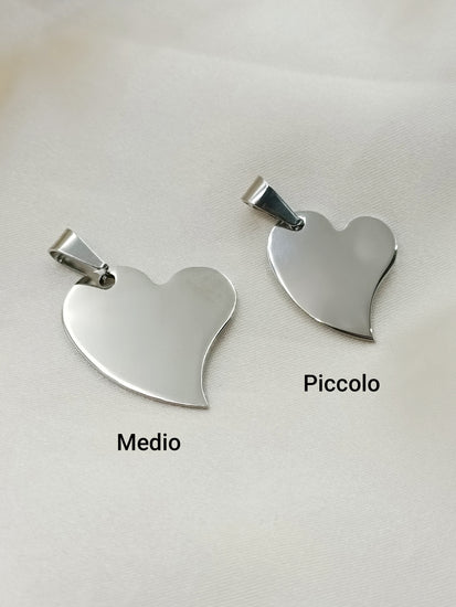 Collana a catena a forma di cuore da donna in acciaio Collana a catena a forma di cuore da donna in acciaio