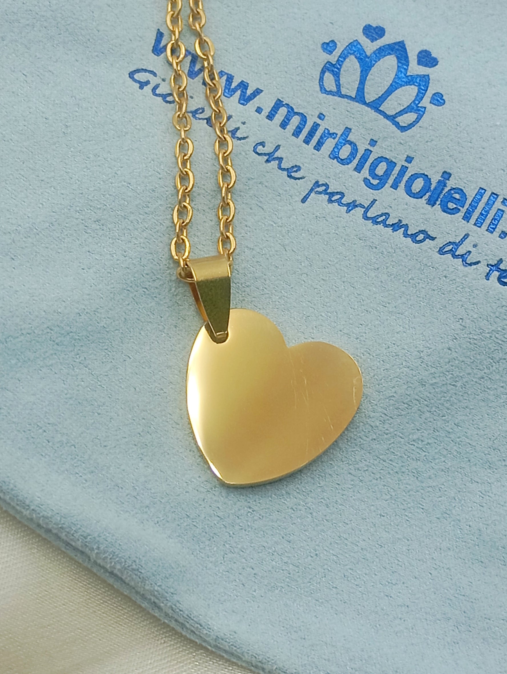 Collana con cuore pendente gold