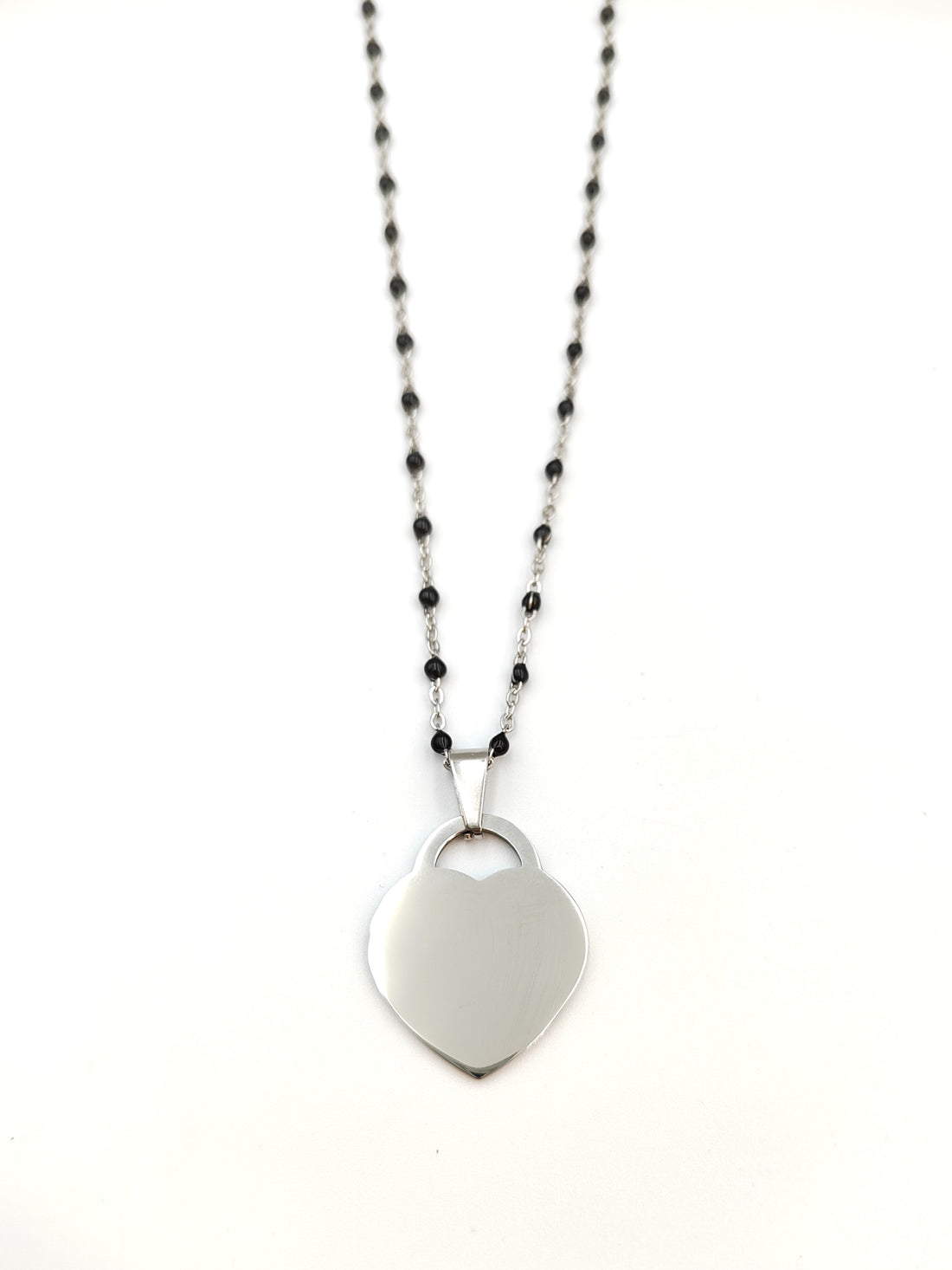 collana cuore lucchetto punti neri