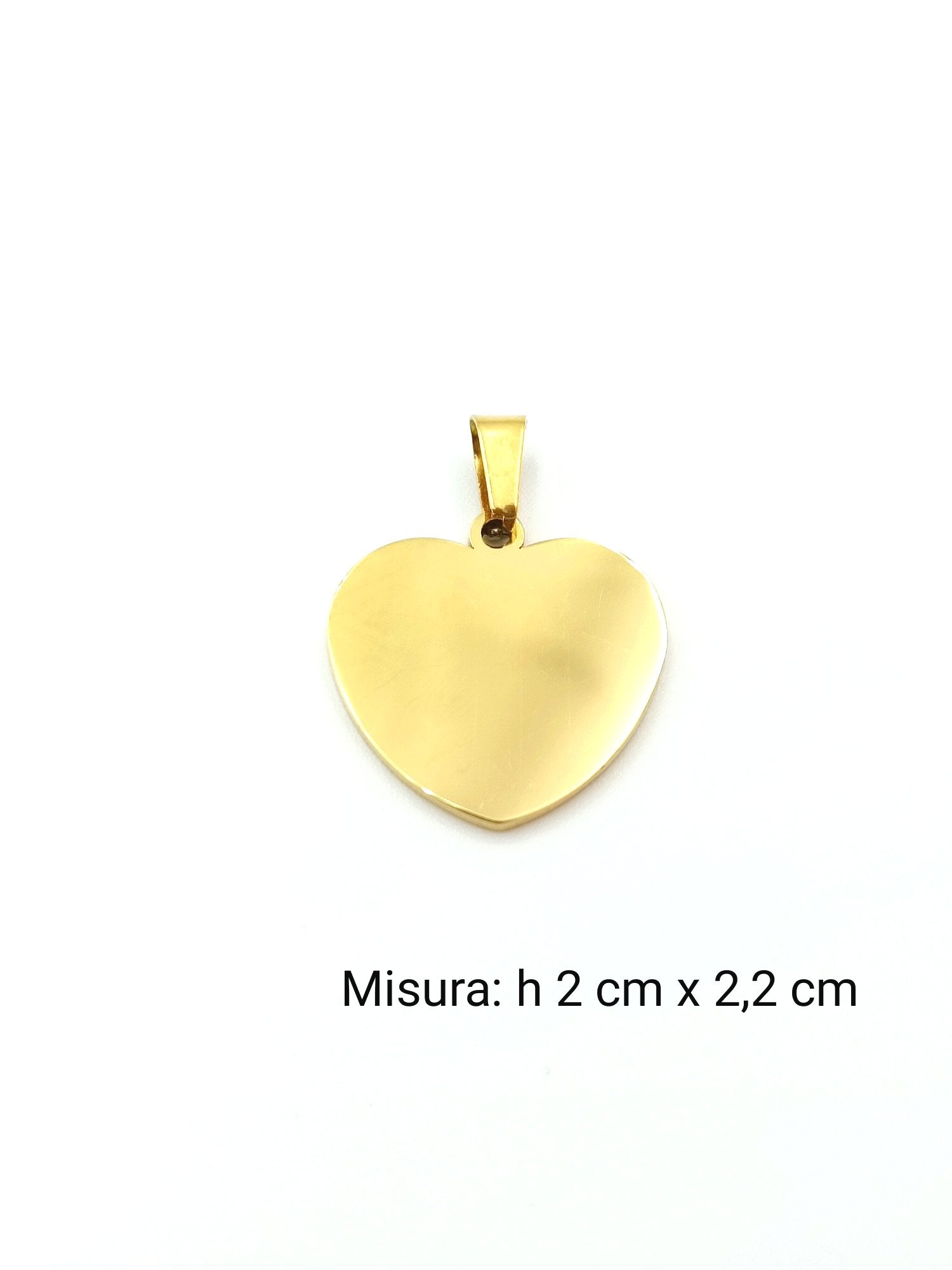 Ciondolo cuore in acciaio gold,B