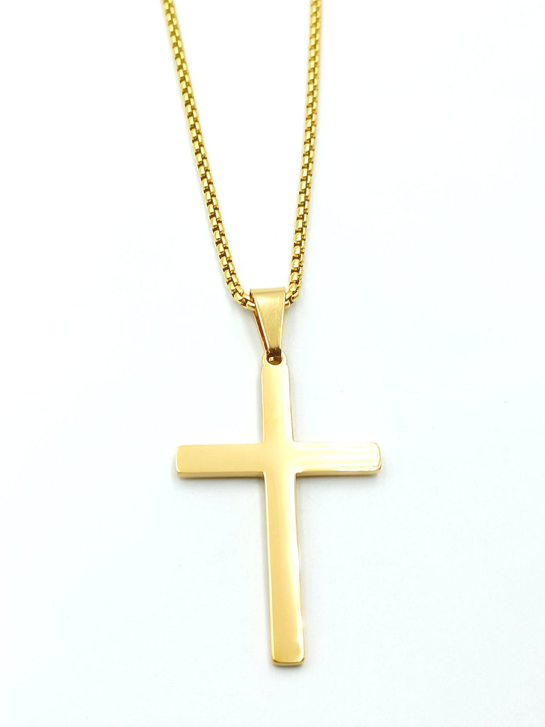 collana croce personalizzabile in acciaio gold